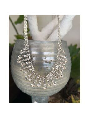 Silver Princess Neckless made with Swarovski Crystals